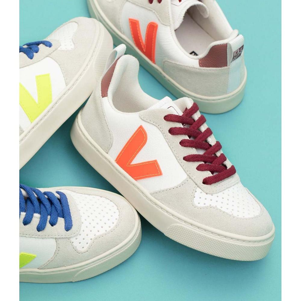 παπουτσια παιδικα Veja V-10 VEJA X BONTON White/Orange | GR 745CTV